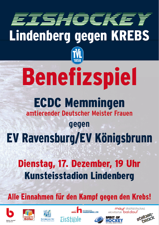 Plakat Benefizspiel gegen Krebs