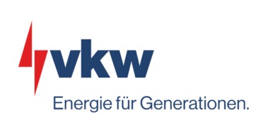 Das Logo von vkw mit dem Slogan Energie für Generationen auf weißem Hintergrund.
