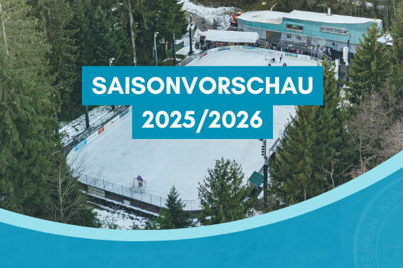 saisonvorschau-2025-2026 Luftbild vom Eisplatz mit dem Text Saisonvorschau 2025/2026