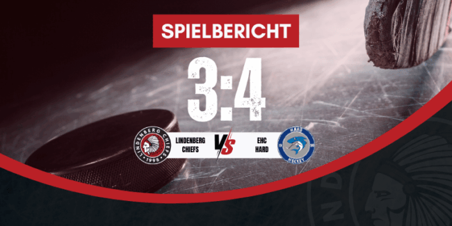 Spielbericht Lindenberg Chiefs gegen EHC Hard, Endstand: 3:4