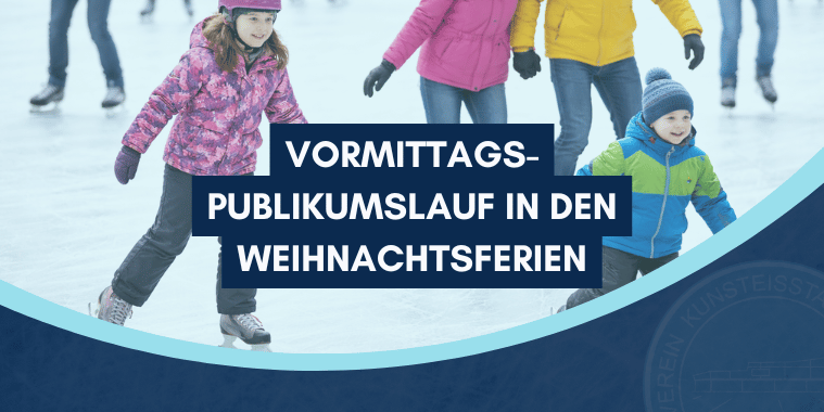Vormittags-Publikumslauf in den Weihnachtsferien mit Kindern im Hintergrund