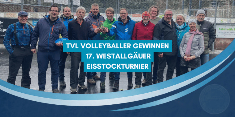 Gruppenfoto der Siegermanschaften beim 17. Westallgäuer Eisstockturnier am Eisplatz Lindenberg