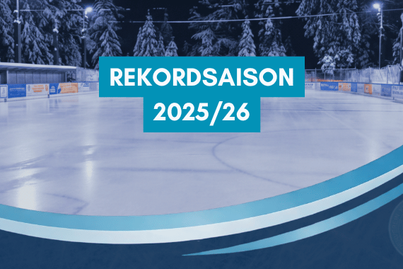 Rekordsaison 2025/26 am Eisplatz Lindenberg – beleuchtete Eisfläche im Winter