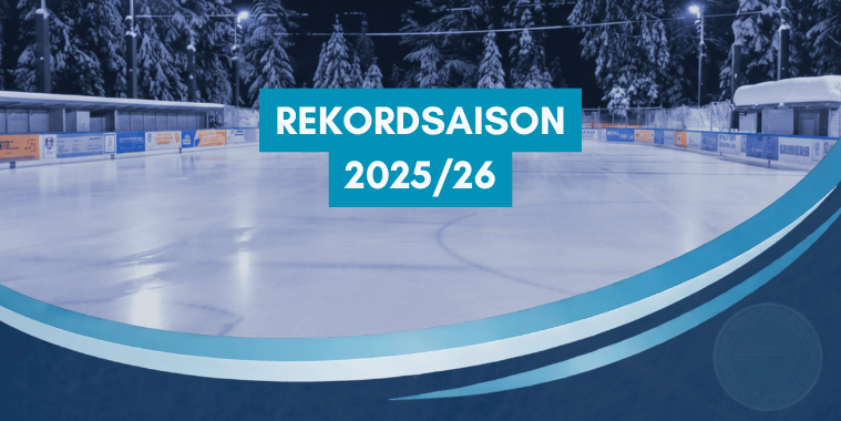 Rekordsaison 2025/26 am Eisplatz Lindenberg – beleuchtete Eisfläche im Winter