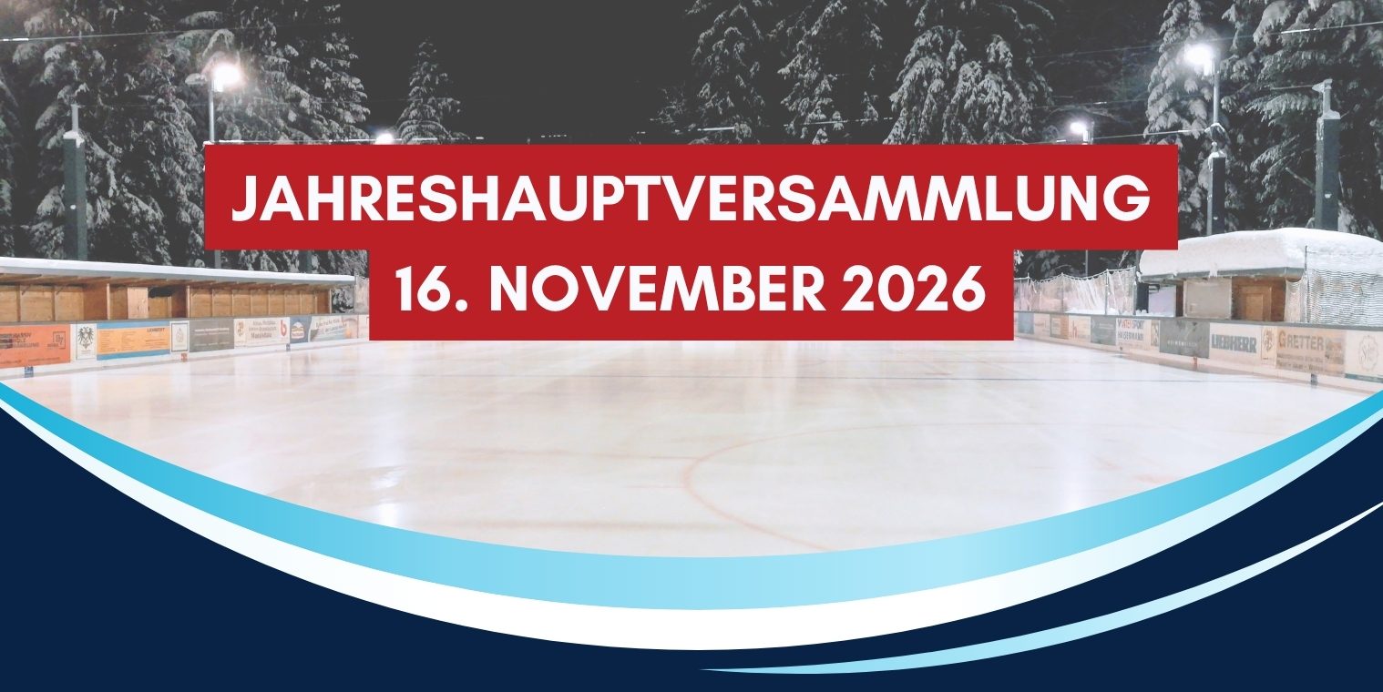 jahreshauptversammlung-2026-blog-header-v2 Eisfläche am Eisplatz Lindenberg bei Flutlicht mit dem Schriftzug Jahreshauptversammlung 16. November 2026